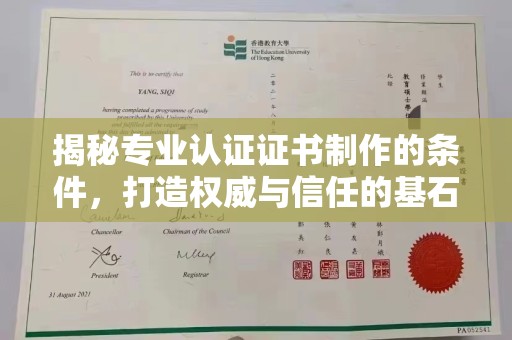 汝州揭秘专业认证证书制作的条件，打造权威与信任的基石