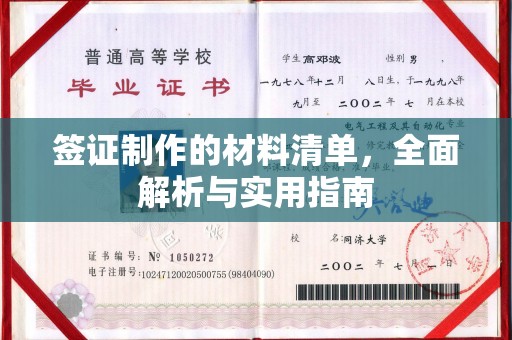 汝州签证制作的材料清单，全面解析与实用指南
